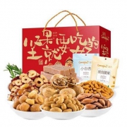 京东PLUS会员、限地区：刻凡 坚果零食大礼包 10袋 964g+刻凡山楂条128g+海盐味小饼干100g