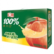 汇源果汁 桃汁果汁饮料 100%桃汁1L*6盒  饮料整箱 *2件 111.48元（双重优惠）