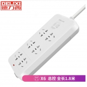 DELIXI 德力西 CD98J-LK6X 新国标插排 1.8米 22.9元