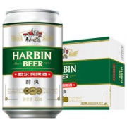 限地区：哈尔滨 啤酒醇爽330ml*24听*2件