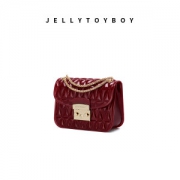 香港潮牌 jellytoyboy 女果冻包格纹小方包