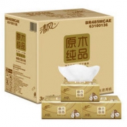 清风（APP）抽纸 原木纯品金装系列 3层130抽软抽纸巾*16包（整箱销售）（新老包装交替发货） *4件