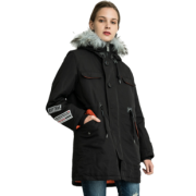 MOUSSY 028BAN30-5240 女士大毛领可脱卸内胆派克大衣 *3件 897.75元包邮（合299.25元/件）