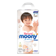 Moony 尤妮佳 Natural 皇家系列 婴儿纸尿裤 L号 44片 *3件 357.15元包邮（需用券，合119.05元/件）