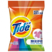汰渍(Tide)焕彩护色洗衣粉3kg/袋 勤洗衣 多次洗涤 依然炫色亮彩 *3件