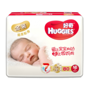 HUGGIES 好奇 金装纸尿裤 NB码 80片 *2件 110.4元（合55.2元/件）