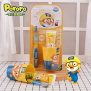 Pororo 啵乐乐 儿童牙具三件套 （水果牙膏*1+儿童牙刷*+漱口杯*1） *3件 76.65元（合25.55元/件）