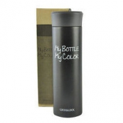 LOCK&LOCK 乐扣乐扣 缤纷马克杯LHC4015BLK（390ml）黑色 *2件