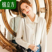 棉立方 19CC2146 小清新提花棉衬衫
