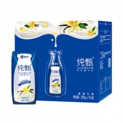 蒙牛 纯甄 香草口味酸奶牛奶 200g*16盒礼盒装*2件