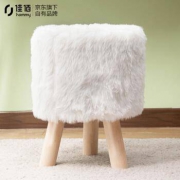 佳佰 毛绒长毛换鞋凳