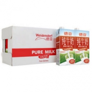 德国进口牛奶 德亚（Weidendorf）全脂纯牛奶 早餐奶 高钙 1L*12盒 整箱装（新老包装随机发货） *2件