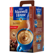 Maxwell House 麦斯威尔 3合1 特浓咖啡 100条+10条随机咖啡 74.9元包邮（需用券），送杯