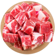 新西兰进口、雪花牛肉非牛腩、可直接炒熟： 4斤 艾克拜尔 雪花牛肉块 排2件券后128元包邮
