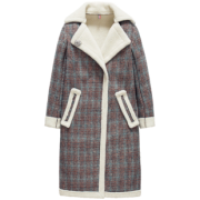 Siti Selected 17DC208b 女士格纹大衣 134.95元