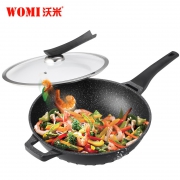 WOMI 沃米 麦饭石不粘锅 32cm 110元包邮（需用券）