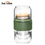 Asa room 玻璃旅行茶具套装 1壶2杯