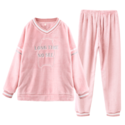 COSMO LADY 都市丽人 2H8001 秋冬情侣法兰绒家居服套装 69.9元包邮