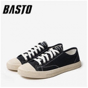 考拉海购黑卡会员： BASTO 百思图 CJV01CM9 男士帆布鞋 *3件