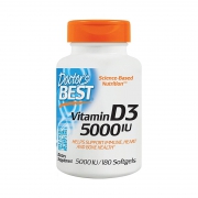 Doctor's Best 多特倍斯 高含量 阳光维生素D3 5000IU*180粒 *4件 180元包邮（双重优惠）
