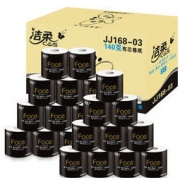洁柔(C&S)厚卷纸 黑Face 加厚4层140g卫生纸*30卷 （整箱销售 面子系列 柔韧升级 母婴可用） *4件