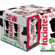 兰雀 全脂牛奶纯牛奶 1L*12盒 *2件