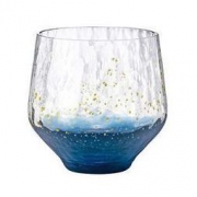 中亚prime会员： 江戸硝子 八千代窑 玻璃杯 不倒翁 蓝 260ml 10391 *3件