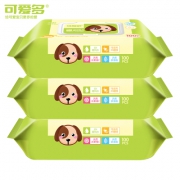 可爱多婴儿手口湿巾100片盖装*3包*3件
