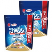 日本产、99.9除菌：100块x2袋 Finish 亮碟 洗碗机洗涤块