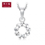 周大福(CHOW TAI FOOK)简约花形PT950铂金吊坠PT160609