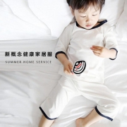 儿童睡衣夏男女童家居服套装纯棉薄款中小童空调服短袖童装夏装韩