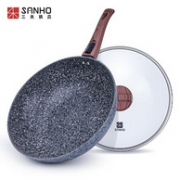 《中餐厅》同款：三禾 麦饭石不粘平底锅 28cm LJ28B1