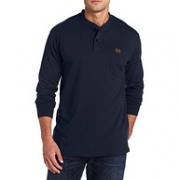 美国百年牛仔品牌，Wrangler/威格 男士 纯棉长袖工装T恤衫 亨利衫