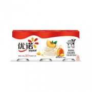 优诺 优丝 黄桃果粒 135g*3 酸奶酸牛奶风味发酵乳 *9件