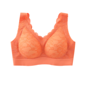 ㊣泰国乳胶内衣收副乳无痕运动背心式文胸无钢圈蕾丝性感胸罩薄款  券后48元