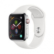 Apple Watch Series 4智能手表（GPS 蜂窝网络款 44毫米不锈钢表壳 白色运动型表带 MTX02CH/A)