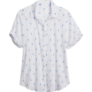 5日0点：Gap 盖璞 464343 女士妙趣印花卷袖尖领衬衫 64元