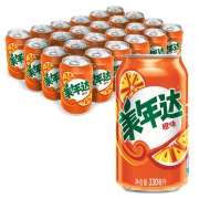 限地区：百事可乐 美年达(Mirinda) 碳酸饮料 橙味汽水 330ml*24