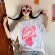 芭丽婕 HGF313 设计感涂鸦T恤