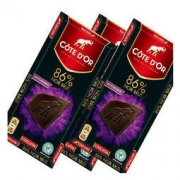 京东PLUS会员： COTE D‘OR 克特多金象 86%黑巧克力 100g *8件