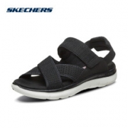 Skechers斯凯奇 交叉布带凉鞋  魔术贴休闲鞋