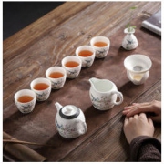 苏氏陶瓷 玉雪鸟语花香 功夫茶具套装