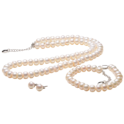 gN pearl 京润珍珠 DXS170008 白色淡水珍珠首饰三件套 过期232.77元