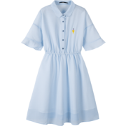 Semir 森马 038140010 方领雪纺连衣裙 49.99元