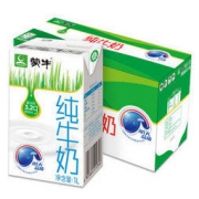 蒙牛 纯牛奶 1L*6 早餐奶家庭装 拧盖易储藏 礼盒装 *2件