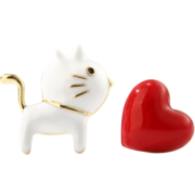 TFY 爱心小猫咪耳钉 44元包邮