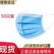 一次性防护口罩 50只 含熔喷布