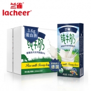 Lacheer 兰雀 脱脂高钙纯牛奶 200ml*24盒 *2件 79.35元（立减）
