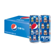 百事可乐 Pepsi 细长罐 汽水碳酸饮料 330ml*24罐*4件