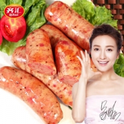 齐汇 英脆斯汀 纯肉烤肉肠500g*2袋 10根/袋